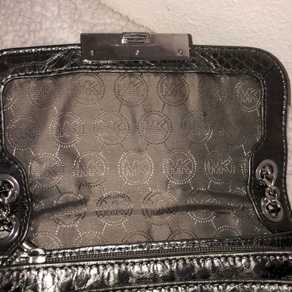 Silver Python Embossed Sloan Michael Kors Bag - Picture 5 of 8